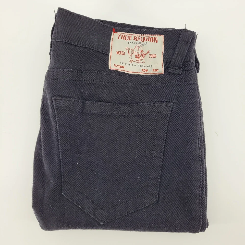 True Religion Geno Relaxed Slim 32‎ Black Jeans Mens